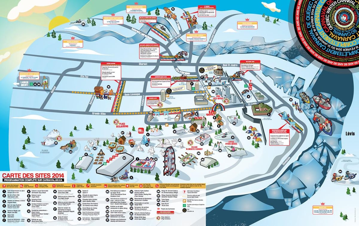 Kort Quebec vinter karneval