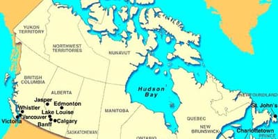 Kort over Quebec City på